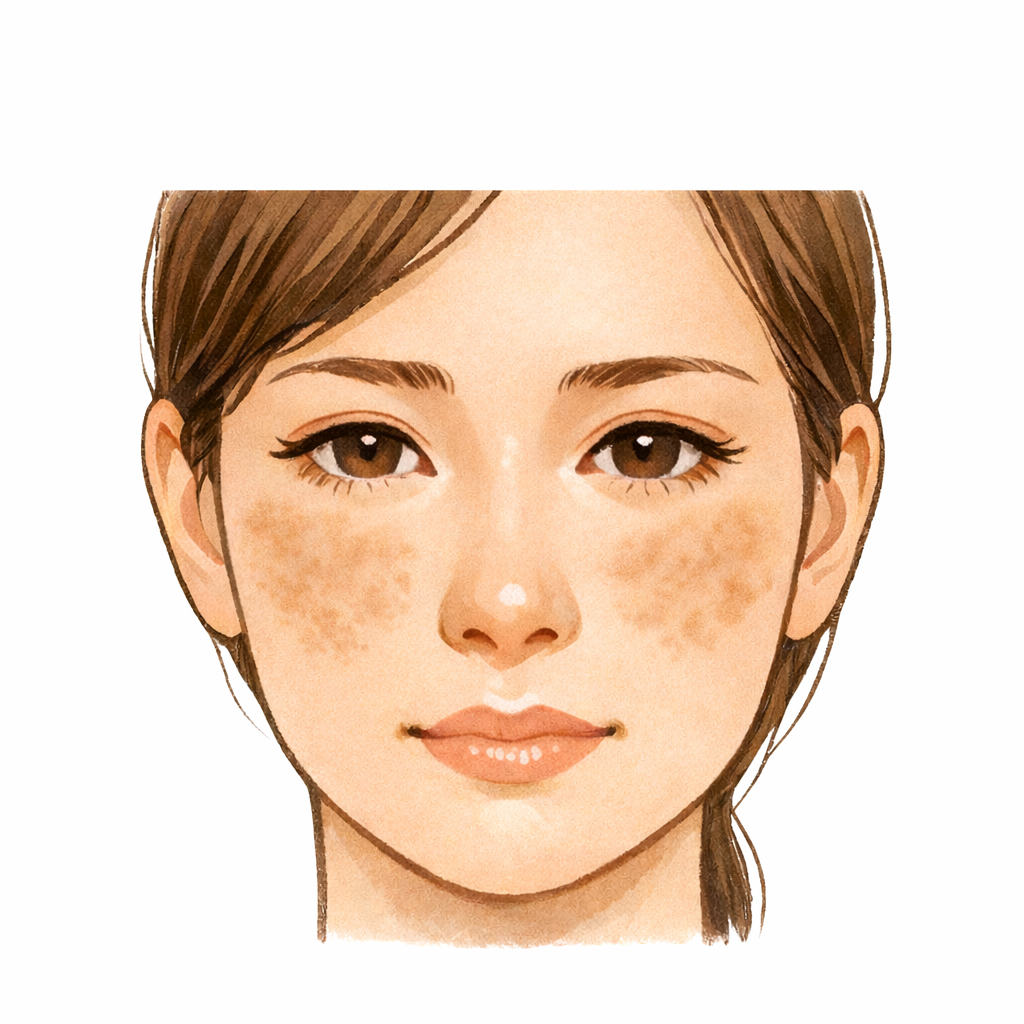 肝斑の相談をイメージした女性の肌ビジュアル